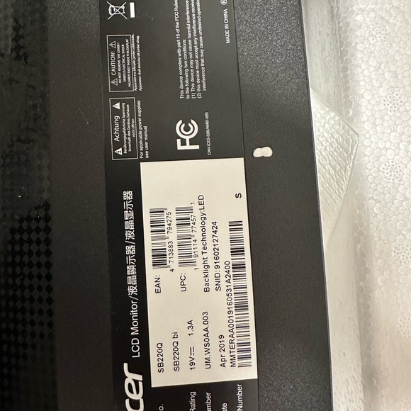 ACER MONITOR 21.5 INCH FULL HD - Picture 3 of 5